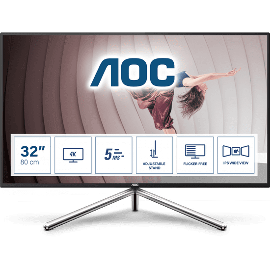 AOC U32U1 monitor, 31,5, IPS, 4K (U32U1)