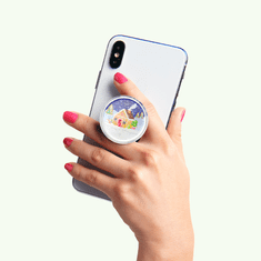 PopSockets PopGrip Gen.2, Tidepool Candy Cane Lane, zimska hiša v tekočem stanju s snegom