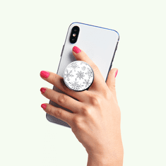 PopSockets PopGrip Gen.2, kovina, snežinke, emajlirana površina