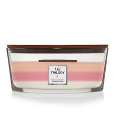 Woodwick Dišeča sveča z lesenim krakom Elipsa Trilogy Blooming Orchard 453,6 g