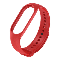 Kitajc pašček za zapestnico Mi Band 3 in 4 silikonski rdeča red