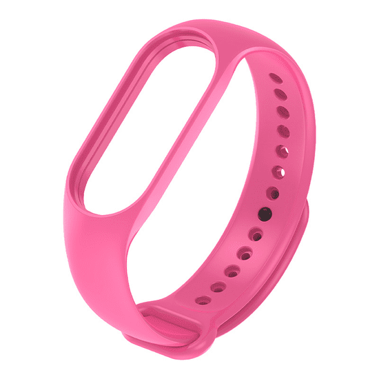 Kitajc pašček za zapestnico Mi Band 3 in 4 silikonski roza pink