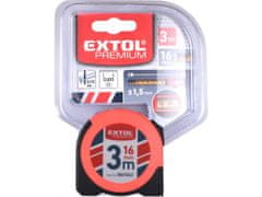 Extol Premium Merilni trak z odštevanjem okno, 3m, širina traku 16mm