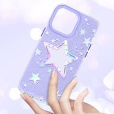 Kingxbar Ohišje Heart Star za iPhone 14 Plus Heart Star Series PURPLE STAR