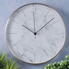 Stenska ura marmor 31cm / okrogla / več barv / aluminij