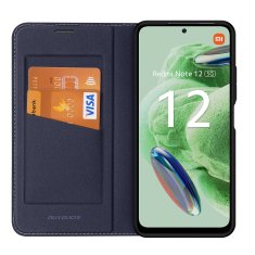 slomart dux ducis skin x2 etui za xiaomi redmi note 12 5g / poco x5 5g flip cover wallet stand blue