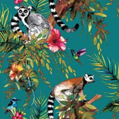 shumee DUTCH WALLCOVERINGS Tapeta lemur zelena 12402