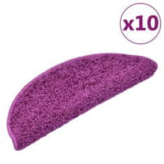 Vidaxl Preproge za stopnice 10 kosov 65x21x4 cm vijolične