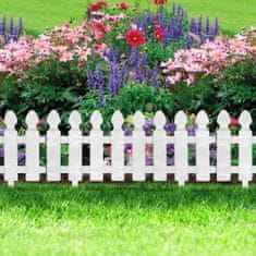 GARDEN OF EDEN PVC ograja za vrtove ali cvetlične grede 51 x 30 cm bela