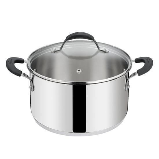 Lagostina Kozica s pokrovom New Tempra 24cm / 5,7l / dvojni ročaj / indukcija / inox 18/10, steklo