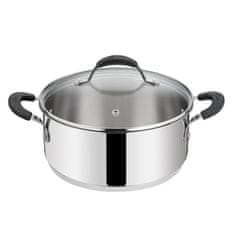 Lagostina Nizka kozica s pokrovom New Tempra 26cm / 5,3l / dvojni ročaj / indukcija / inox 18/10, steklo