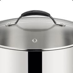 Lagostina Lonec s pokrovom New Tempra 20cm / 5,4l / dvojni ročaj / indukcija / inox 18/10, steklo