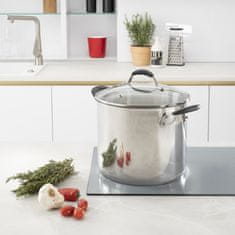 Lagostina Lonec s pokrovom New Tempra 20cm / 5,4l / dvojni ročaj / indukcija / inox 18/10, steklo