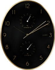 SEGNALE Stenska ura z zlatim okvirjem 35 x 27 cm KO-837362260