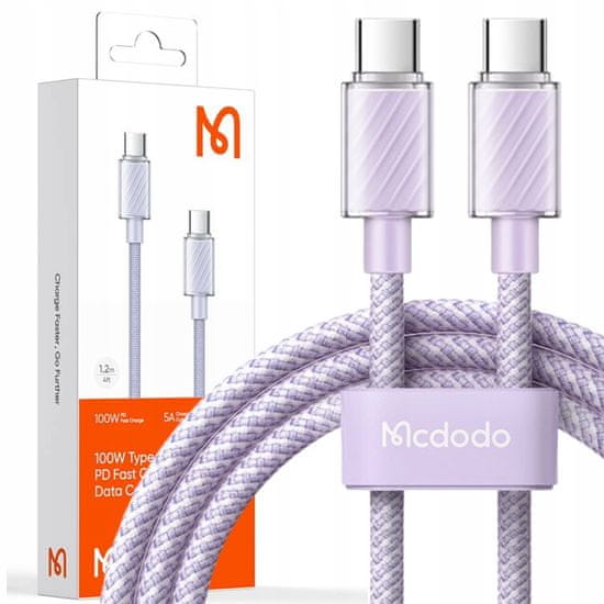 Mcdodo Mcdodo Močan superhitri Usb-C Pd 100W 1.2M vijolični kabel CA-3672