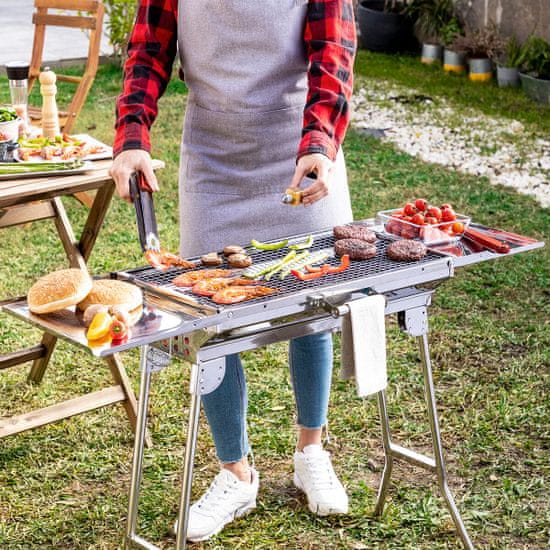 NEW Zložljiv žar na oglje iz nerjavečega jekla ExelQ InnovaGoods