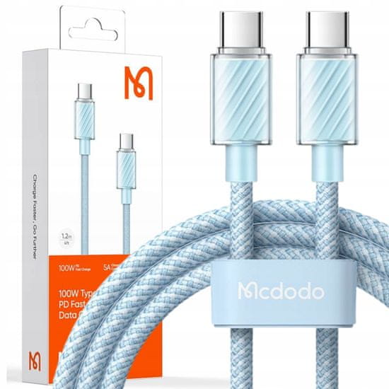 Mcdodo Mcdodo Močan superhitri USB-C Pd 100W 2M modri kabel CA-3674