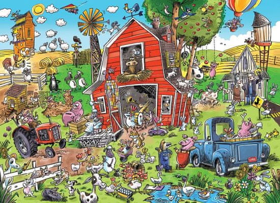 Cobble Hill Puzzle DoodleTown: Crazy Farm 1000 kosov