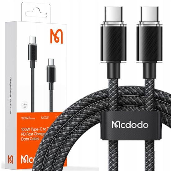 Mcdodo Mcdodo Močan superhitri kabel Usb-C Pd 100W 1,2M črn CA-3670