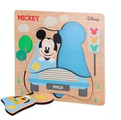 Mikro Trading Lesena sestavljanka MICKEY Mouse 21 x 21 cm 4 kosi 2 vrsti v foliji