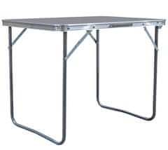 Aga Zložljiva taborniška miza 80x60x70 cm Siva
