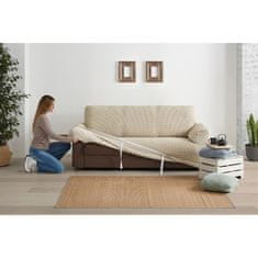 TIMMLUX Raztegljiva stretch prevleka za trosed - kavč 180-230 cm črno/bela (siva) EU kvaliteta