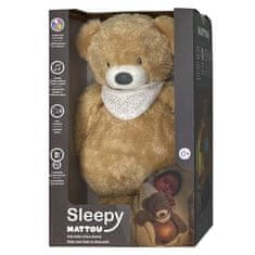 Nattou Sleepy Bunny Pale Brown 0m+ Plišasta glasbena uspavanka s svetlobo in senzorjem za jok 4v1