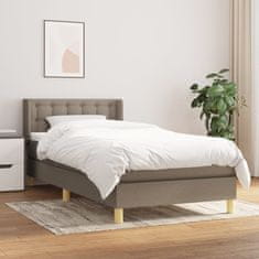 Vidaxl Box spring postelja z vzmetnico taupe 100x200 cm blago