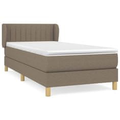 Vidaxl Box spring postelja z vzmetnico taupe 100x200 cm blago