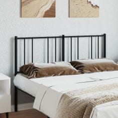 Vidaxl Kovinsko posteljno vzglavje črno 150 cm