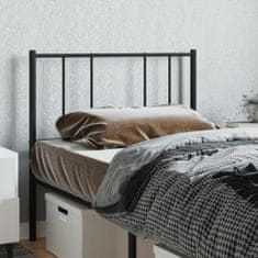 Vidaxl Kovinsko posteljno vzglavje črno 100 cm
