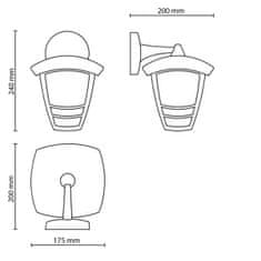 Philips Vrtna svetilka LED fasadna stenska svetilka E27 CREEK dol