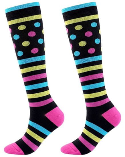 Merco Ženske kompresijske nogavice Striped Dots M