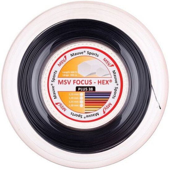 MSV Focus HEX Plus 38 teniška pletenica 200 m črna 125