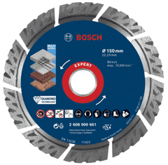 BOSCH Professional EXPERT MultiMaterial diamantna rezalna plošča, 150 x 22,23 x 2,4 x 12 mm (2608900661)