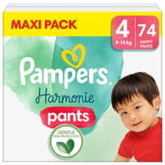 Pampers Harmonie hlačne plenice, velikost 4 (9-15 kg), 74 plenic