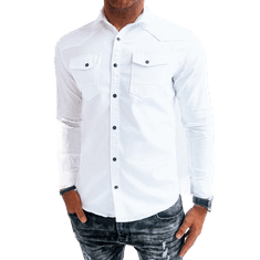 Dstreet Moška majica iz džinsa ALDWIN bela dx2472 XL