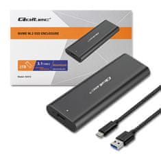 Qoltec ohišje qoltec za m.2 ssd | nvme | pci-e |usb tipa c