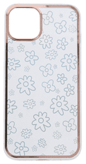 Onasi Valentine ovitek za iPhone 14 Pro, silikonski, z rožami