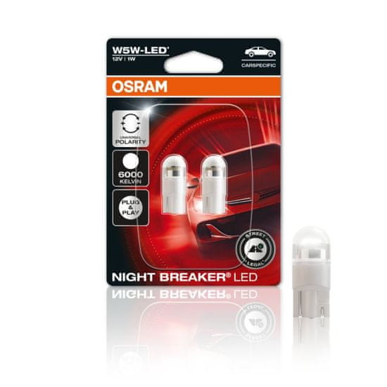 Osram NIGHT BREAKER 2825DWNBC-02B W5W 12V 6000K Cool White