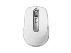 Logitech MX Anywhere 3S miška, Bluetooth, DarkField laser, siva