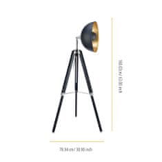 Teamson Versanora - Vtič EU - Talna svetilka Fascino Tripod - črna/zlata