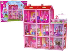 shumee DIY Dollhouse Villa Doll Oprema roza