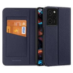 slomart dux ducis skin x2 etui za xiaomi redmi note 12 pro / poco x5 pro 5g ovitek z zaklopko, denarnica, stojalo, modra