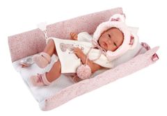 Llorens 63544 NEW BORN DOLL - realistična dojenčkova lutka z vinilnim telesom - 35 cm