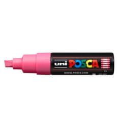 Uni-ball Posca akrilni marker PC-8K, 8 mm, roza (s široko, rezano konico)