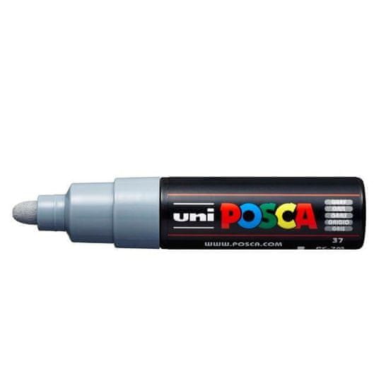 Uni-ball Posca akrilni marker PC-7M, 4,5 - 5,5 mm, siv (z okroglo, debelo konico)