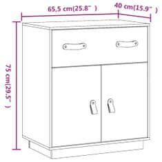Vidaxl Komoda 65,5x40x75 cm trdna borovina
