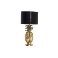 NEW Svetilka namizna DKD Home Decor Ananas Črna Zlat Poliester Resin 50 W (24 x 24 x 47 cm)