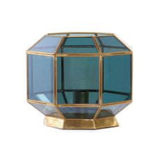 NEW Svetilka namizna DKD Home Decor Kristal Modra Zlat 220 V Medenina 50 W Sodobna (29 x 29 x 25 cm)